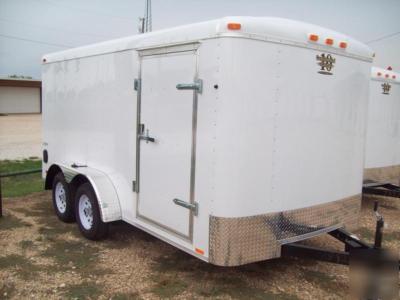 Enclosed 7 x 14 cargo trailer - ramp door