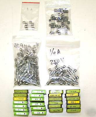 Large lot of 100+ 8AG, agx and other 1â€ x 1/4â€ fuses h