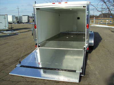 Motorcycle trailer enclosed 7X14 haulmark low hauler.