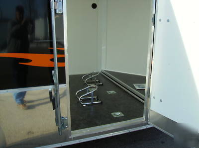 Motorcycle trailer enclosed 7X14 haulmark low hauler.
