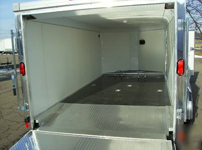 Motorcycle trailer enclosed 7X14 haulmark low hauler.