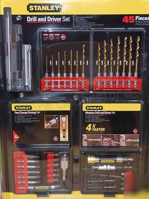 New stanley 45PC quick change drill screwdriver bit set