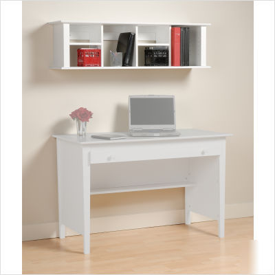 Prepac belcarra contemporary hutch/bookcase in white