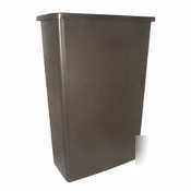 Rubbermaid slim jim waste container brown |3540