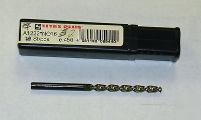 Titex A1222 parabolic jobber drill #16 4.49MM germany