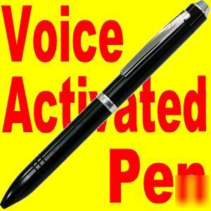 Voice activated digital recorder pen audio recording