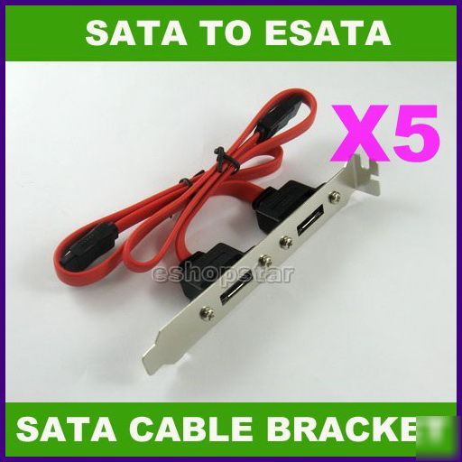 2PORT internal sata to esata external pci adapter cable