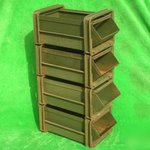 4 stackbin & stack rack no.1 stacking steel storage bin