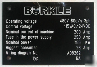 Burkle roller/coater system - BA4000/K1+r