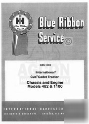 Cub cadet 482 & 1100 chassis & engine service manual