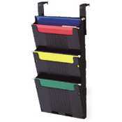 Deflecto black 3 pocket letter hanging file system