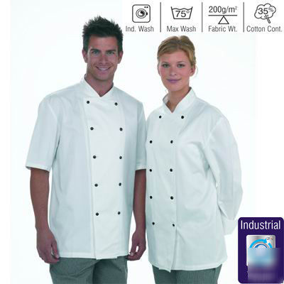 Dennys long sleeve chefs jacket,whites,tunic size s