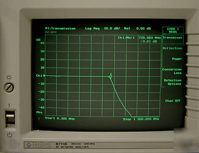 Hp 8711B/1C2/1E1 rf network analyzer, 300 khz - 1.3 ghz