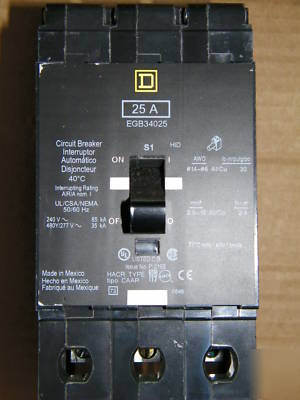Square d company EGB34025-25 amp circuit breaker
