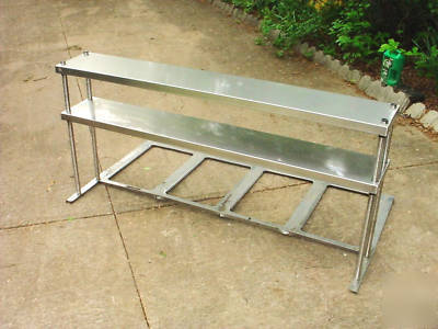 Steam table table over top shelf s.steel 63.5