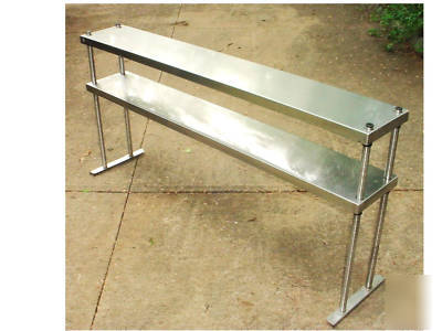 Steam table table over top shelf s.steel 63.5