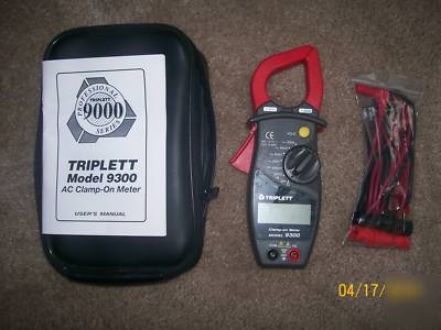 Triplett modle 9300 ac clamp on meter w/ manual