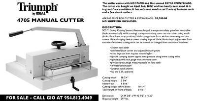 Triumph 4705 manual cutter
