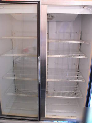 Two door cooler pizza bakery restuarant commercial deli