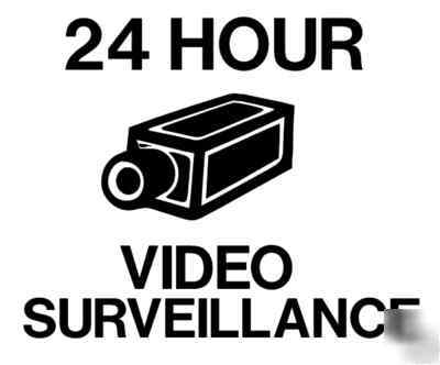 Video surveillance window sign for storefront business 