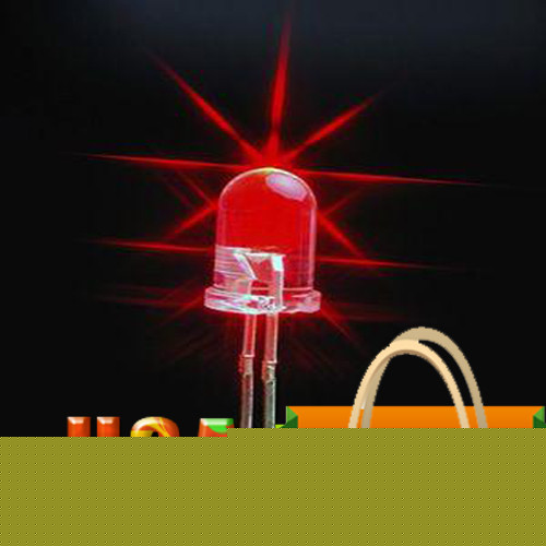 100 pcs 5MM red led ultra bright & free resistor