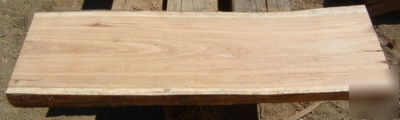 Hand hewn beam stair tread 