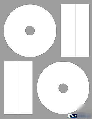 100 glossy laser inkjet white full face cd dvd labels