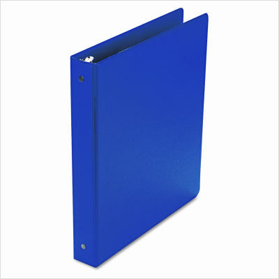 Basic vinyl round ring binder, 1IN dark blue