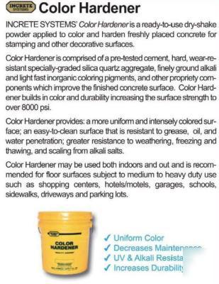 Increte concrete color hardener 60 lb. pail