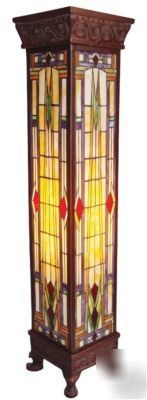 New stained glass art deco restaurant office floor lamp 