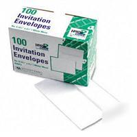 Quality park invitation envelopes, 24-lb. white, siz...