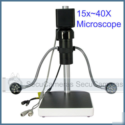 15X ~ 40X electron microscope 420TVL camera video zoom