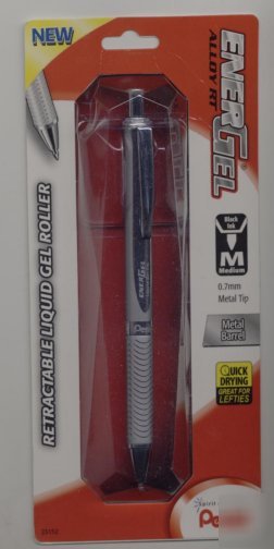 4 pentel energel all metal barrel pens 0.7MM