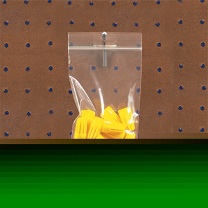 8000 - 4X6 2 mil clear ziplock bags w/hang holes 4 x 6