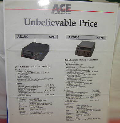Aor ar 2500 scanner with extras (very good condition)