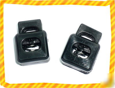 Black cord toggles, cordlocks, stops - black, cube x 50