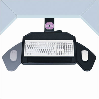 Corner workstation platform, 22-1/2 x 13-1/2, black