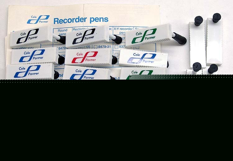 Lot 20 cole-parmer recorder pens blue red black green