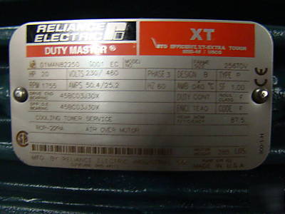 New reliance 20 hp marley cooling tower motor 