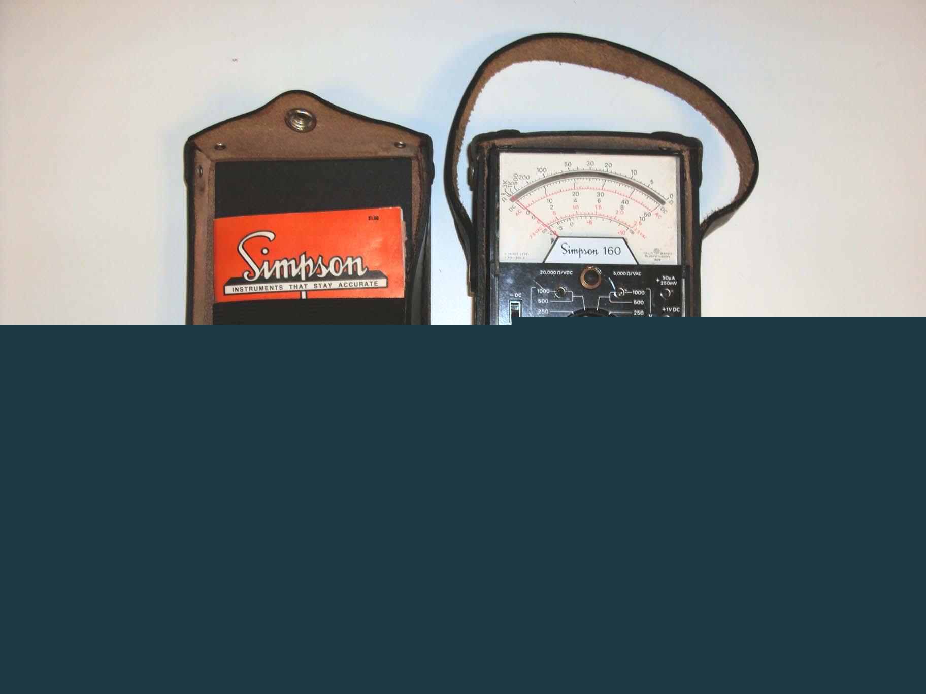 Simpson 160 compact vom multimeter with case