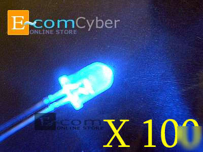100 leds ultra bright blue 5MM led 10000 mcd neon-LD23