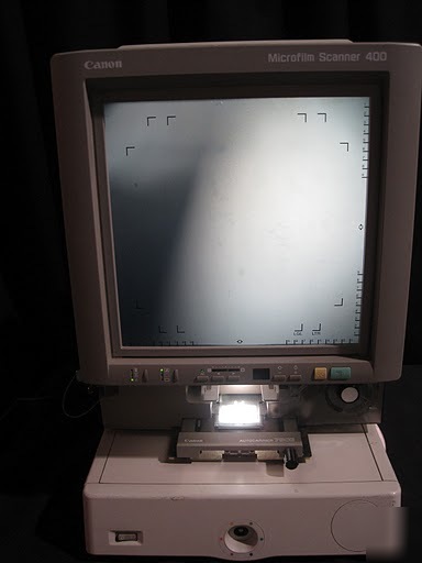Canon MS400 microfilm microfiche scanner autocarrier