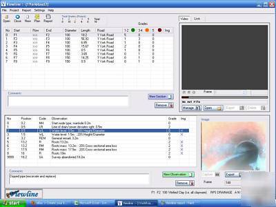 Cctv camera survey reporting software. drain report.