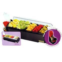 Dome bar garnish station - container - condiment holder