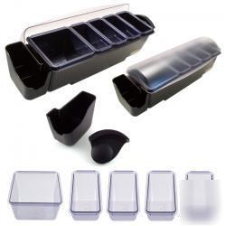 Dome bar garnish station - container - condiment holder