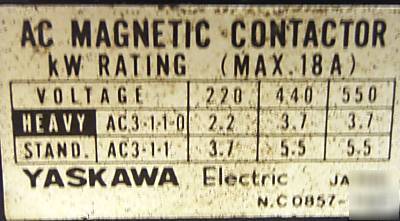 Fuji ac magnetic contactor hi-12E HI12E H1-12E H112E