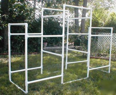 Heavy dutytri level clothing display rack clothes quilt