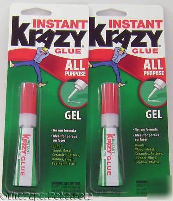 Instant krazy glue gel 2 pack free shipping