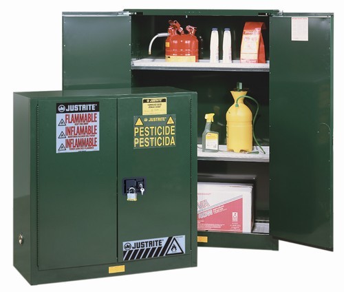 Justrite 30 gallon green safety cabinet