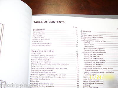 Linde diesel fork lift truck operating manual